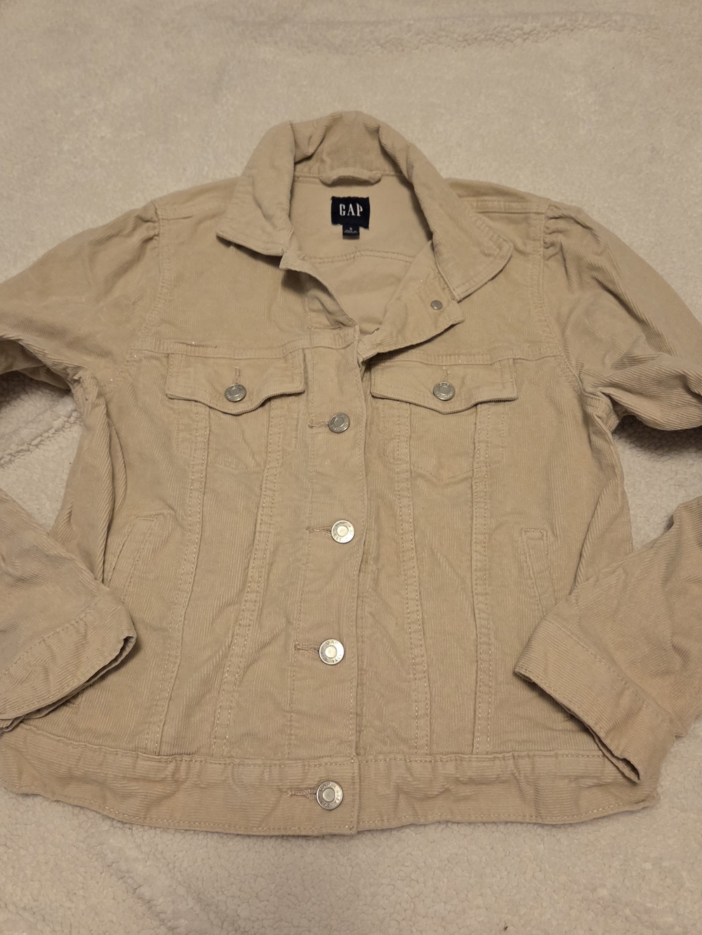 GAP Women's Light Beige Corduroy Jacket